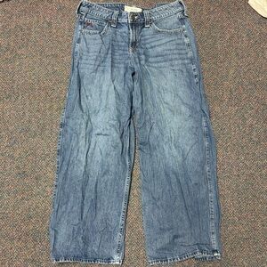 Hollister Light Blue Low-Rise Super Baggy Jeans